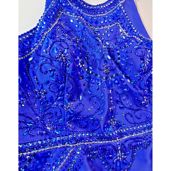 NWT Rachel Allan Curves 7813 Royal Blue Mermaid Prom Dress 24 Sexy Beaded Luxe - Picture 3 of 12